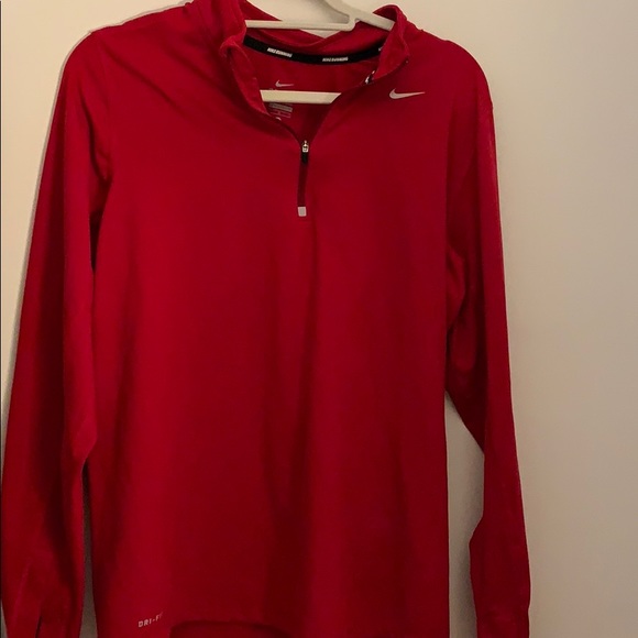 nike quarter zip red